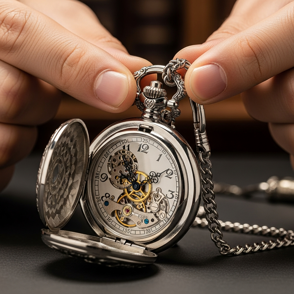 Montre à Gousset : Attacher la chaîne de sécurité anti-ch... - https://gousset-heritage.com/