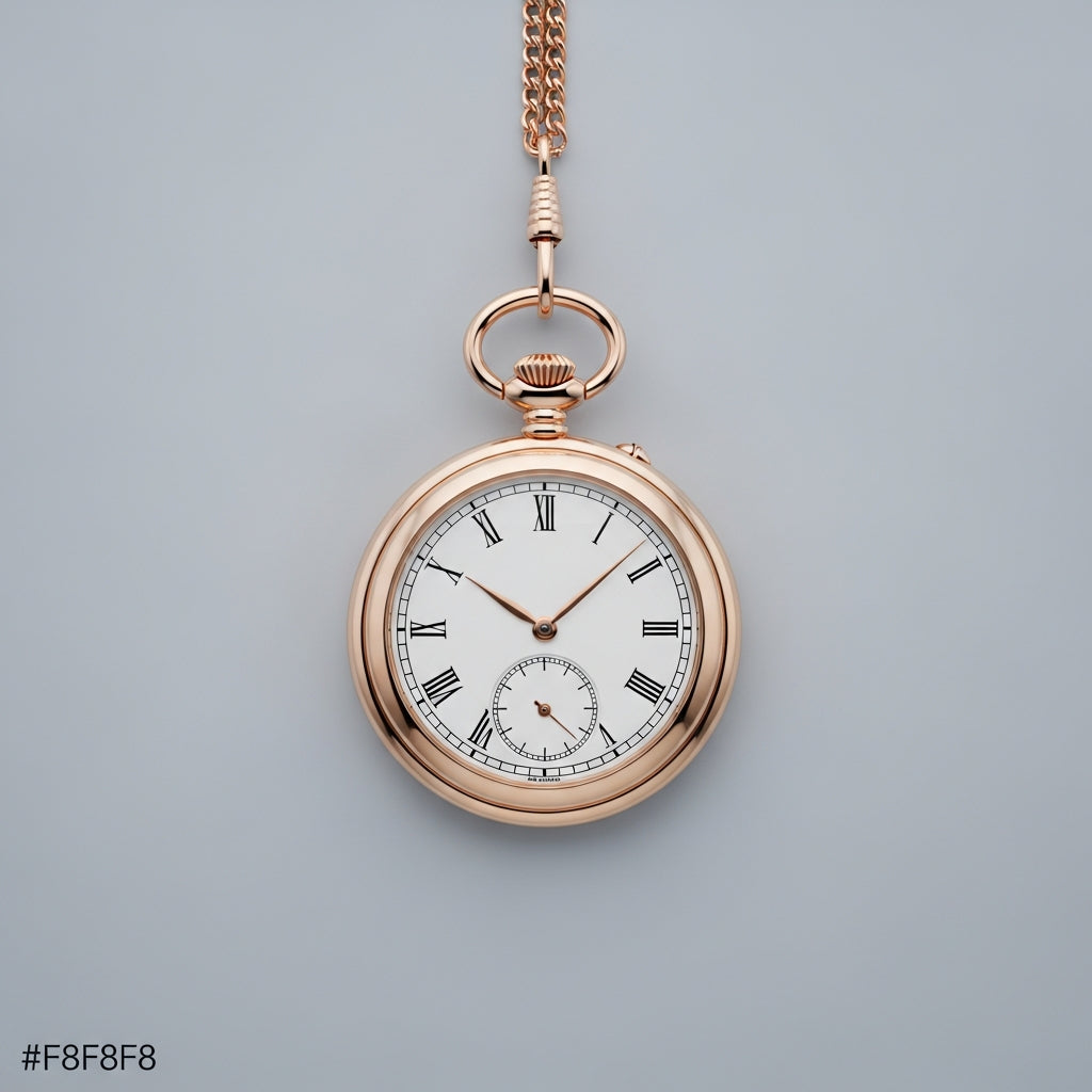 Montre gousset Sautoir Or Rose, Cadran fin - Sélection Fête des Mères - Gousset Heritage.