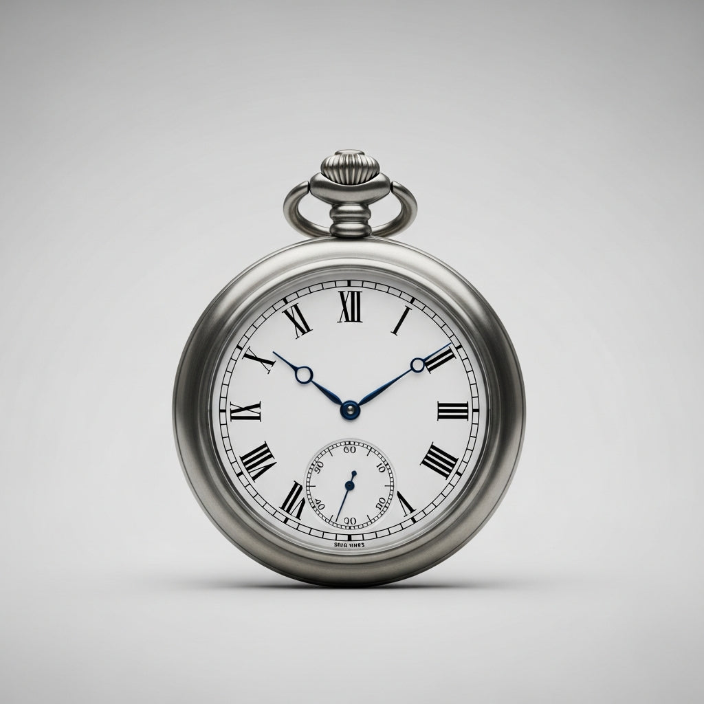 Montre gousset mécanique cadran blanc, boîtier laiton poli - Collection Authentique - Gousset Heritage