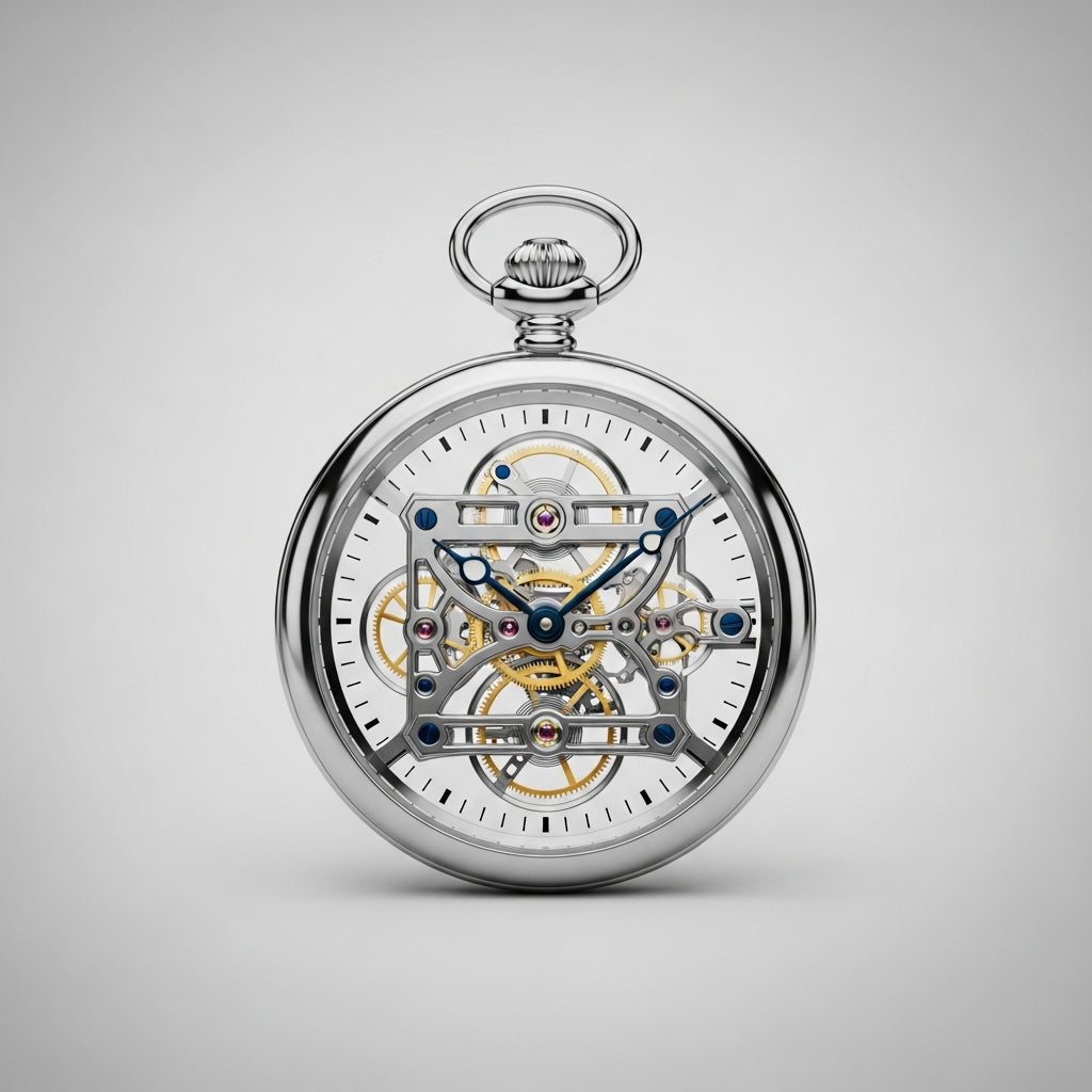 Montre gousset squelette mécanique argentée - Les Squelettes - Gousset Heritage