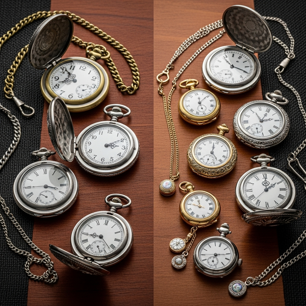 Guide : Les différences entre montre à gousset féminine e... -
