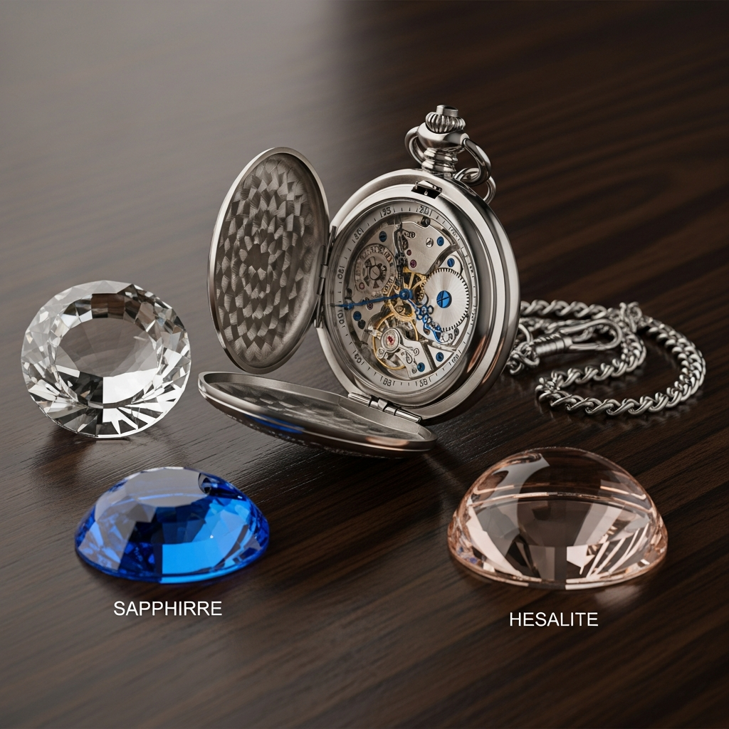 Verre Saphir ou Hésalite ? Le Choix Crucial du Cristal po... - https://gousset-heritage.com/