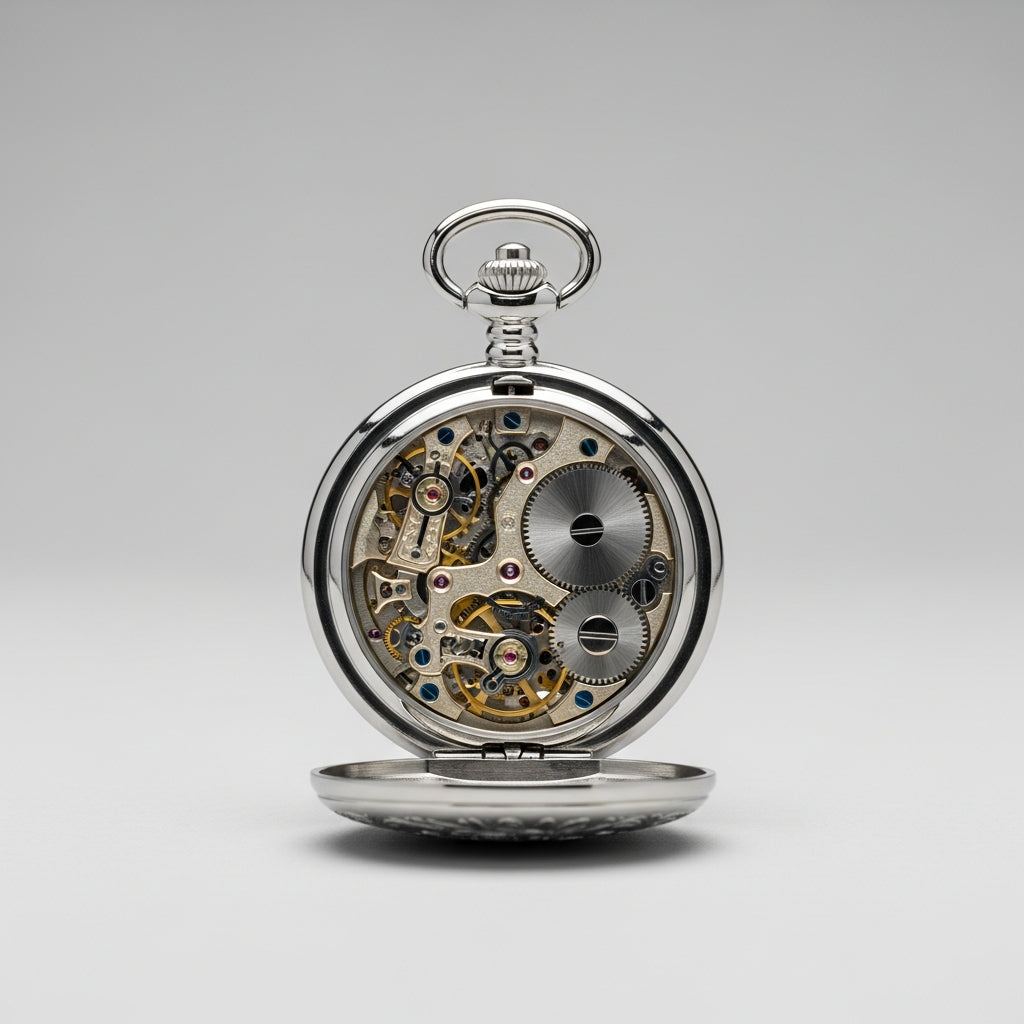 Montre à gousset musicale ouverte en laiton ciselé - Collection Mélodie du Temps - Gousset Heritage.