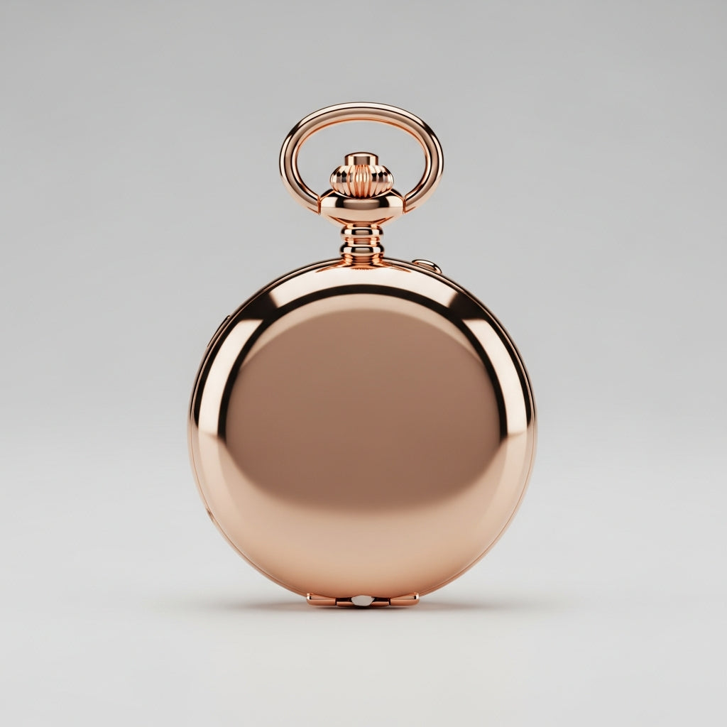 Montre gousset classique en Or Rose sur fond clair - L'Or Rose - Gousset Heritage