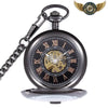 Automatique Néo-Victorian - Montre Gousset Squelette Chasseur Noir - Vue 3 - Gousset-heritage