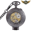Automatique Néo-Victorian - Montre Gousset Squelette Chasseur Noir - Vue 4 - Gousset-heritage