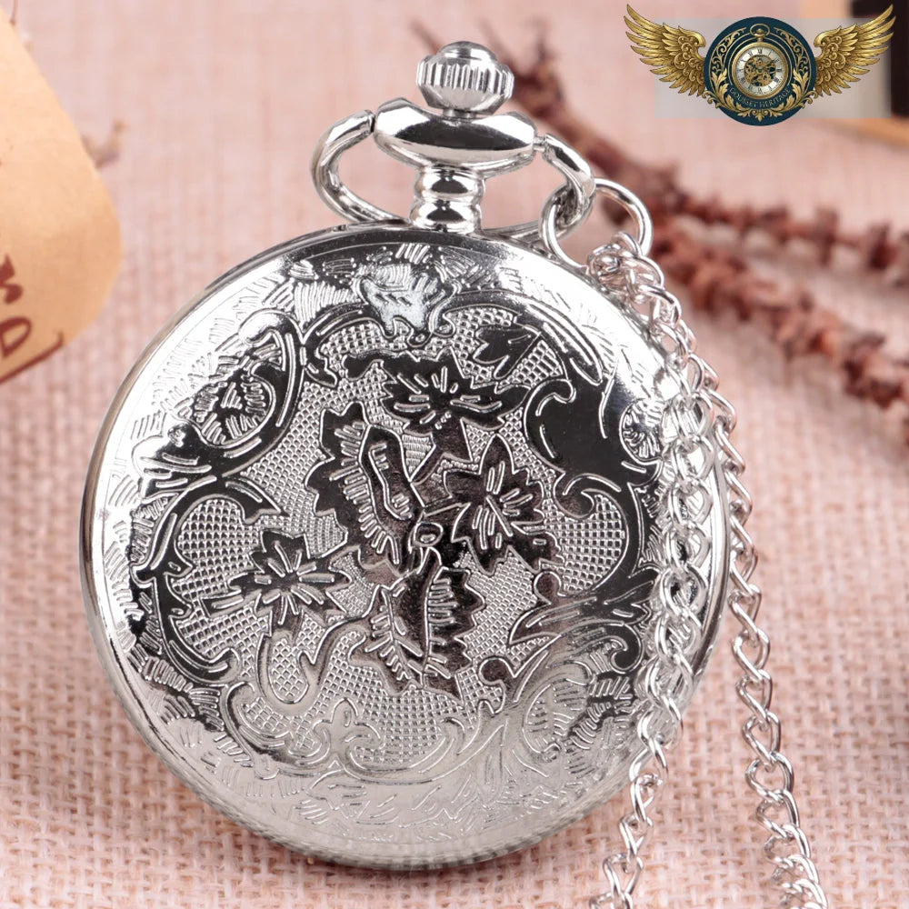 Céleste Nocturne | Montre Sautoir Filigrane Argenté Quartz - Vue 11 - Gousset-heritage
