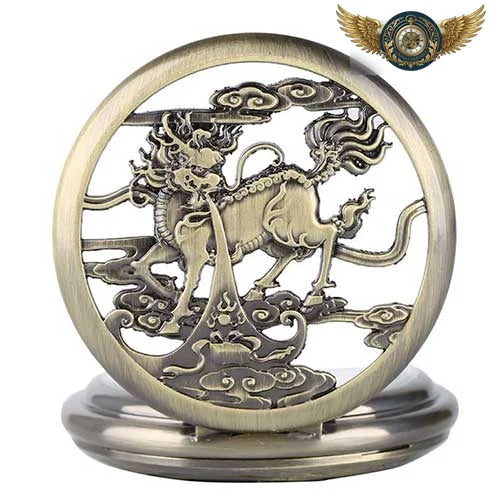 Centaure Mystique - Montre Gousset Mécanique Chasseur Bronze - Vue 3 - Gousset-heritage