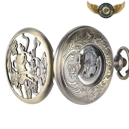 Centaure Mystique - Montre Gousset Mécanique Chasseur Bronze - Vue 4 - Gousset-heritage