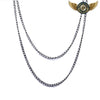 Chaîne Sautoir Héritage 80cm Maille Forçat Acier Inoxydable - Noir - Gousset-heritage