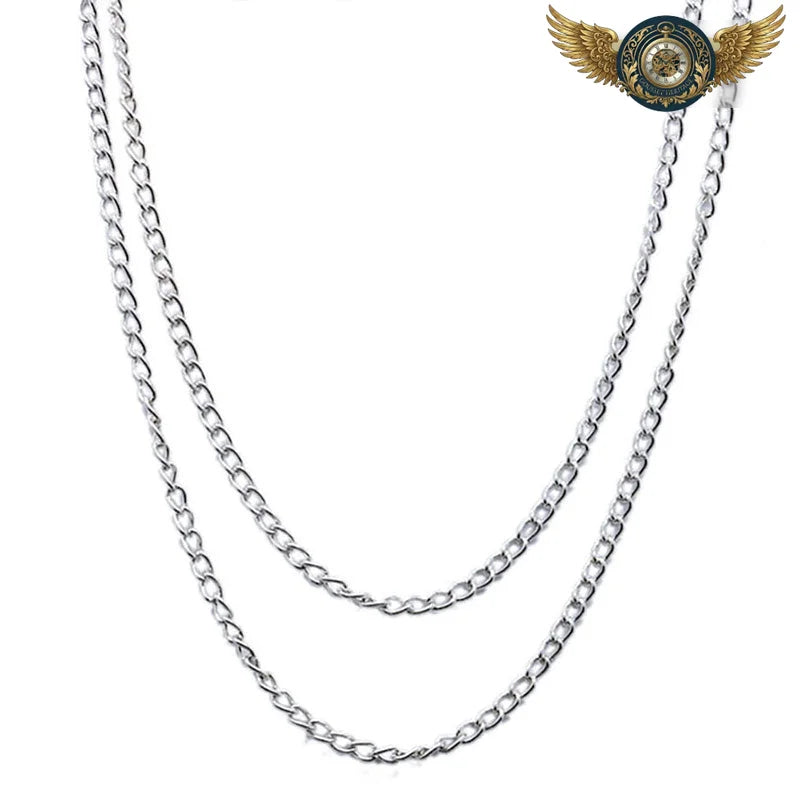 Chaîne Sautoir Héritage 80cm Maille Forçat Acier Inoxydable - Argent - Gousset-heritage