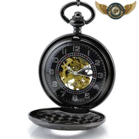 Chrono Mécanique Squelette Noir Gravé Demi-Savonnette - modèle Noir - Gousset-heritage