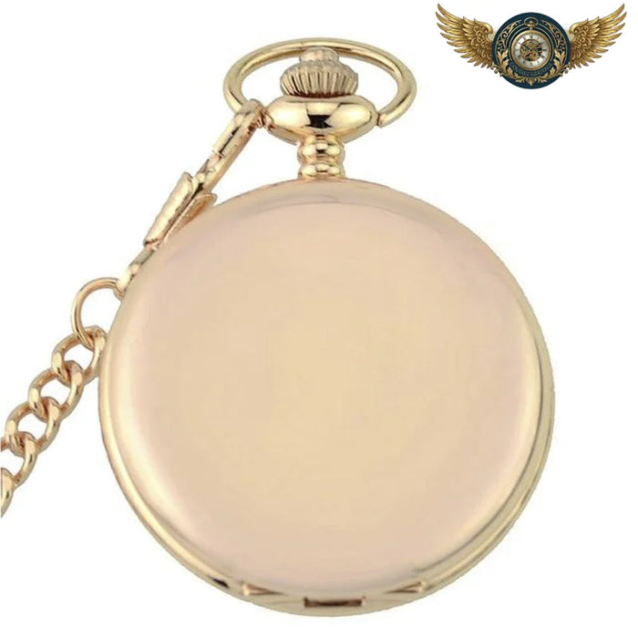 Classique Minimaliste - Montre de Poche Boîtier Chasseur Quartz - Or rose - Gousset-heritage