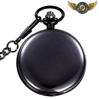 Classique Minimaliste - Montre de Poche Boîtier Chasseur Quartz - modèle Noir - Gousset-heritage