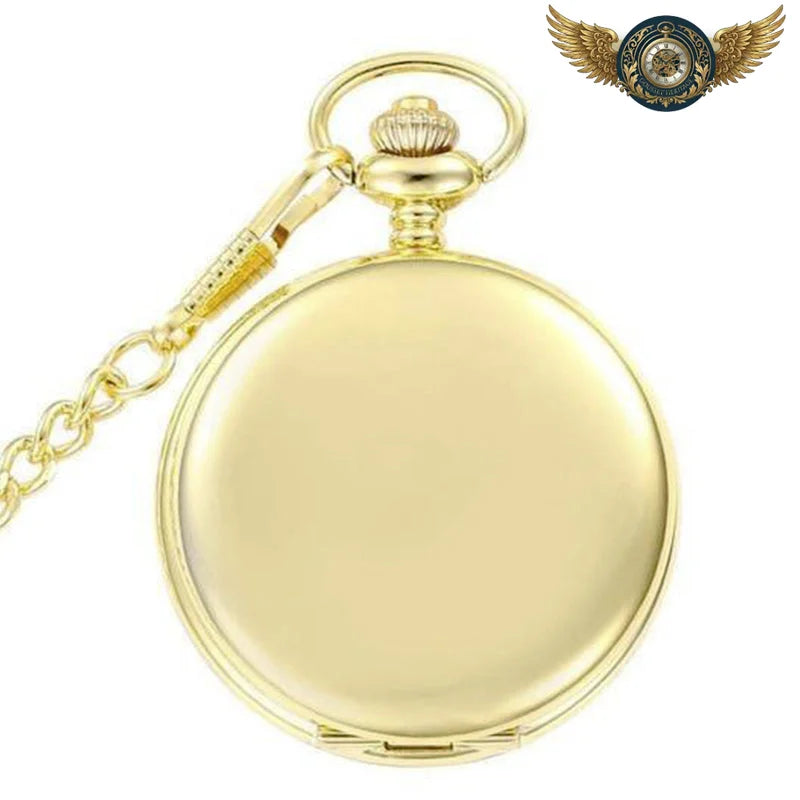 Classique Minimaliste - Montre de Poche Boîtier Chasseur Quartz - Or - Gousset-heritage