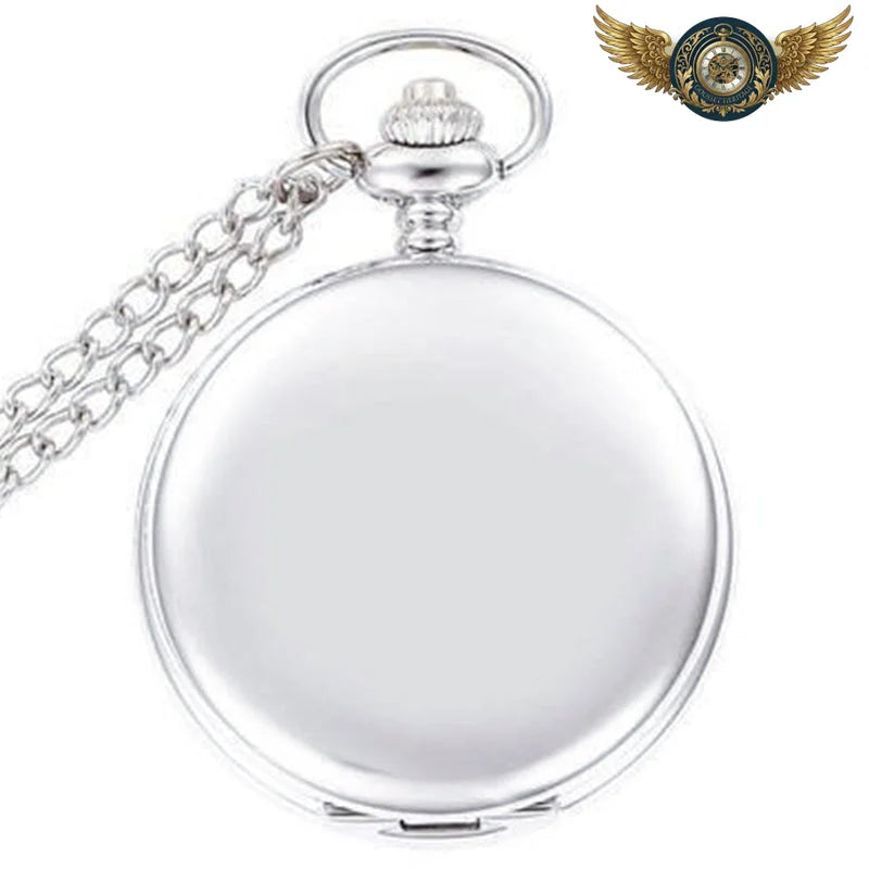 Classique Minimaliste - Montre de Poche Boîtier Chasseur Quartz - Argent - Gousset-heritage