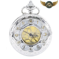 Élégance Baroque - Montre Gousset Argentée à Clapet Ajouré Quartz - Gousset-heritage