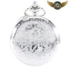 Élégance Baroque - Montre Gousset Argentée à Clapet Ajouré Quartz - Vue 3 - Gousset-heritage