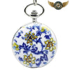 Florentin - Montre Gousset Squelette Mécanique Porcelaine Bleue - Vue 1 - Gousset-heritage