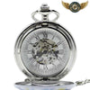 Florentin - Montre Gousset Squelette Mécanique Porcelaine Bleue - Vue 2 - Gousset-heritage
