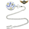 Florentin - Montre Gousset Squelette Mécanique Porcelaine Bleue - Vue 4 - Gousset-heritage