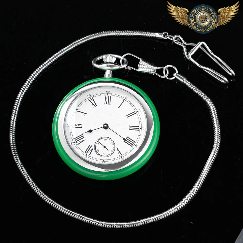Garde-temps Automatique Dandy - Bicolore Vert Émeraude 55mm - Vue 6 - Gousset-heritage
