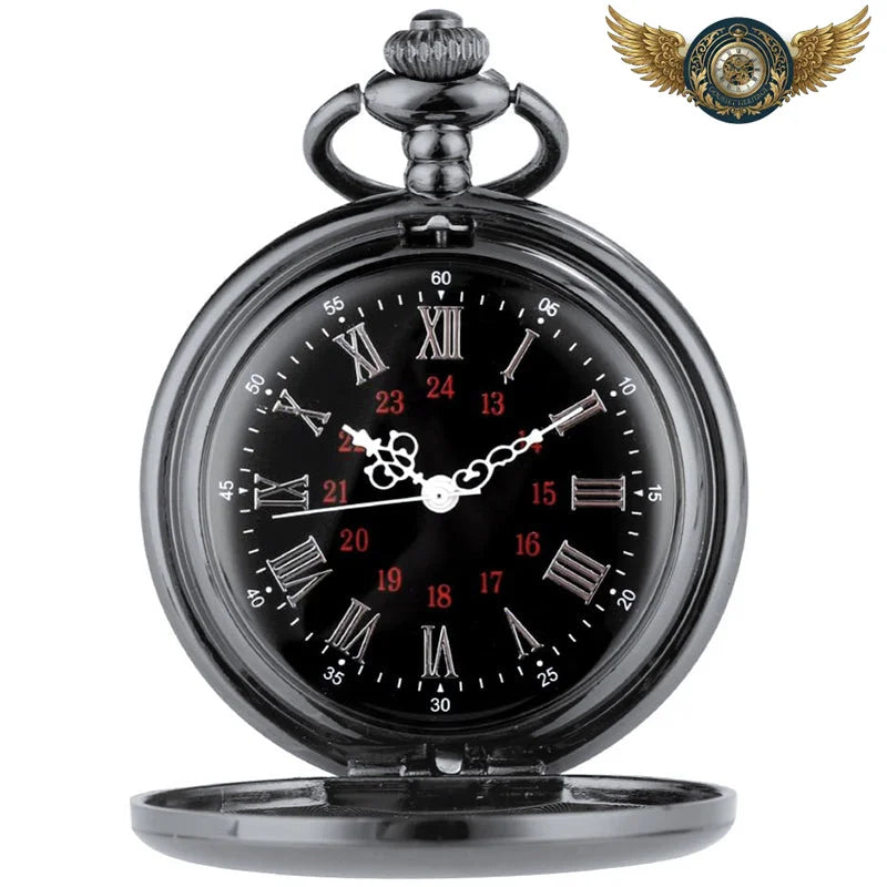 Garde-temps Néo-Dandy - Montre mécanique Demi Chasseur Noire