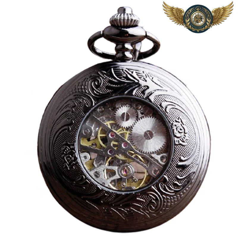 Garde-temps Néo-Victorien - Demi-Chasseur Squelette Mécanique - Vue 3 - Gousset-heritage