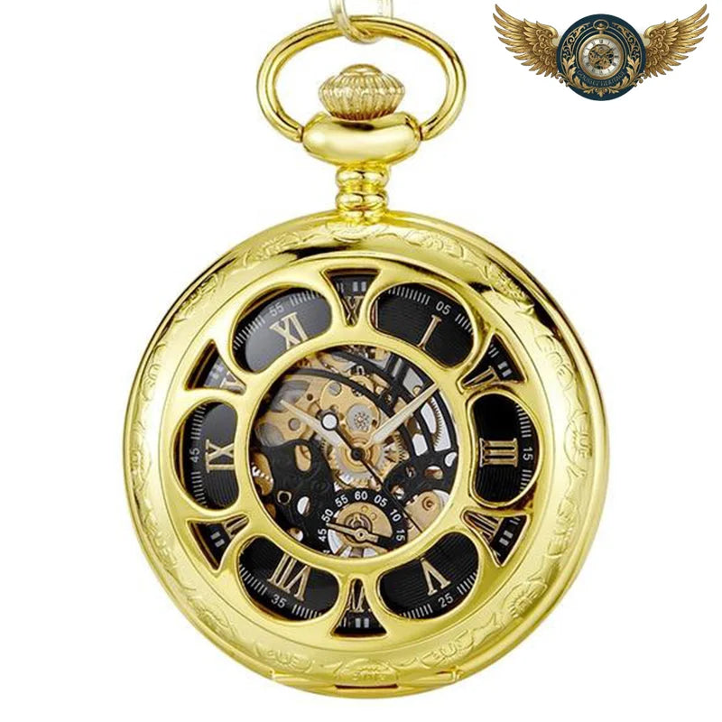 Garde-temps Néo-Victorien - Demi-Chasseur Squelette Mécanique - Or - Gousset-heritage