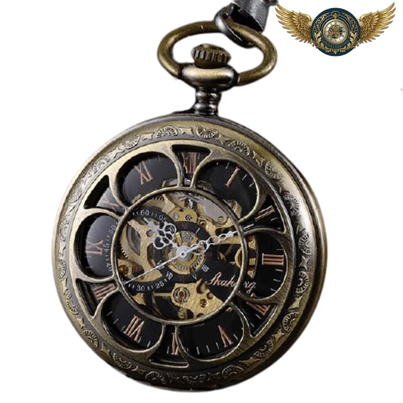 Garde-temps Néo-Victorien - Demi-Chasseur Squelette Mécanique - Bronze - Gousset-heritage