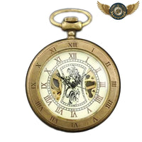Garde-temps Steampunk Squelette - Mouvement Mécanique Bronze - Gousset-heritage