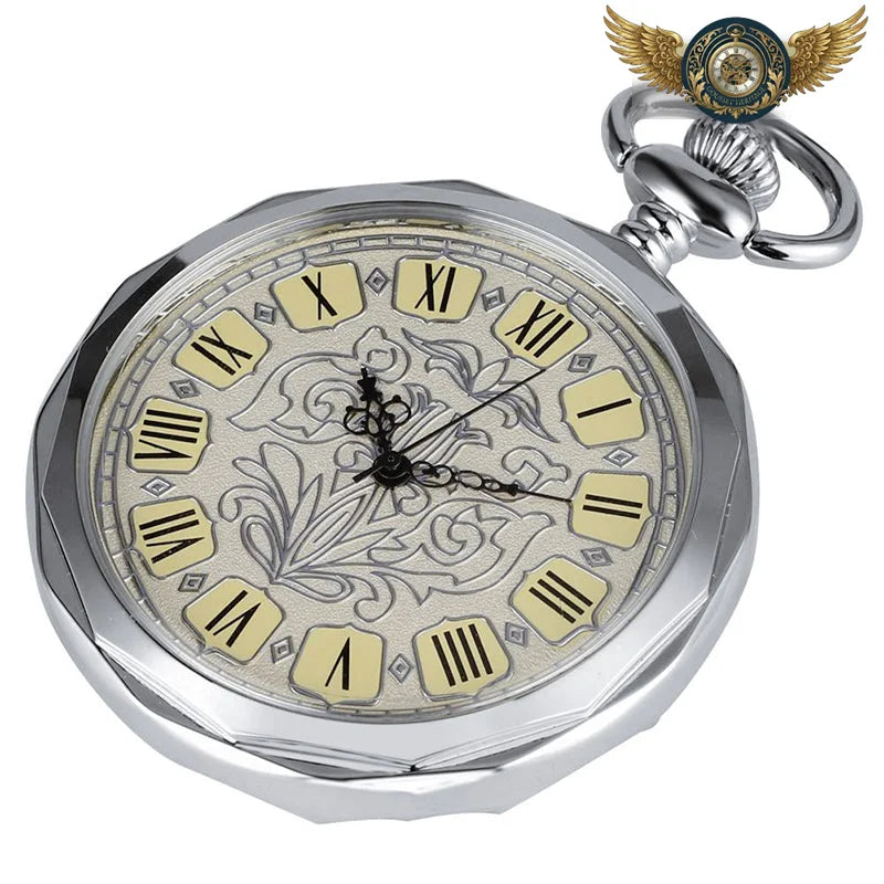 Gatsby - Montre Gousset Mécanique Facettée Fond Transparent 51mm - Vue 4 - Gousset-heritage