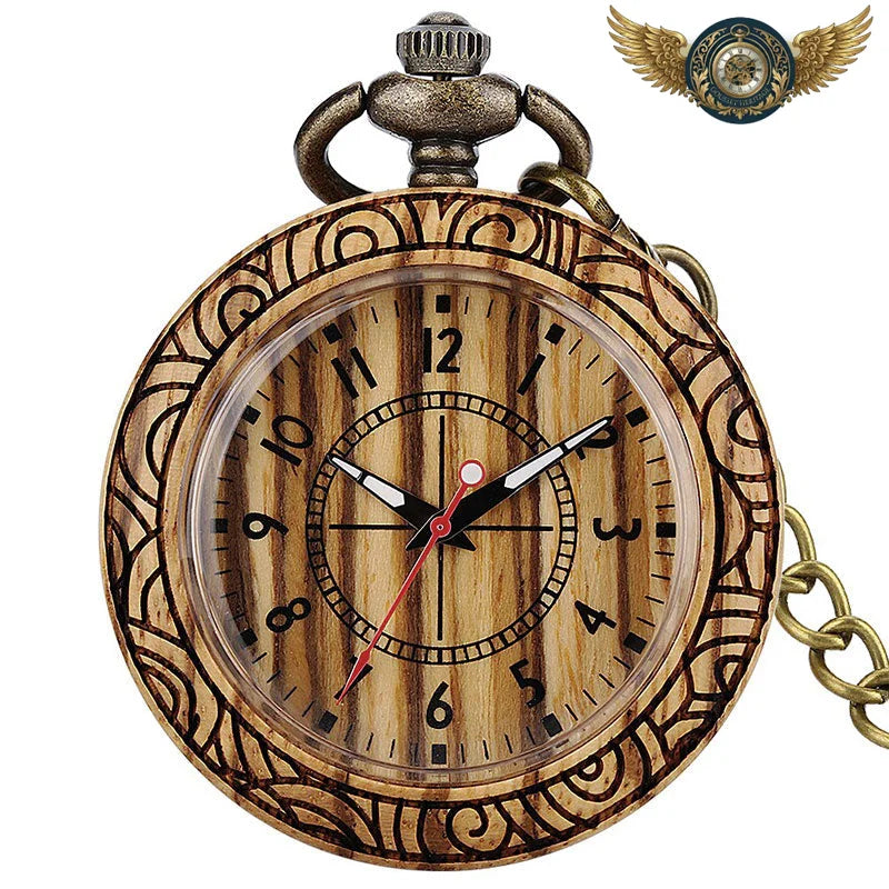 Gousset Néo-Rustique - Quartz Bois Sculpté & Laiton Patiné - Zebra - Gousset-heritage