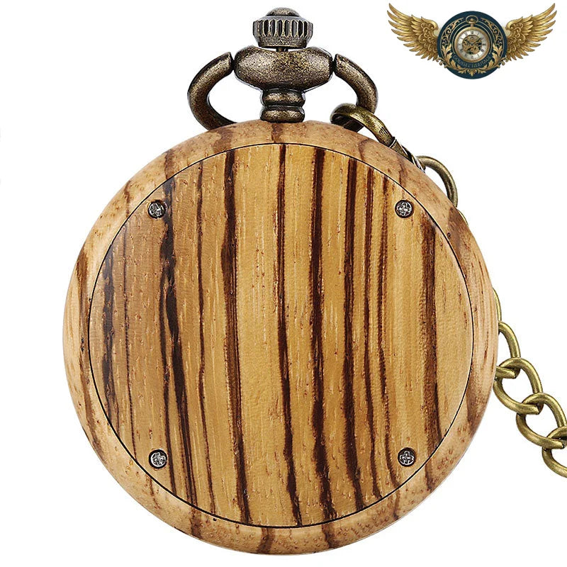 Gousset Néo-Rustique - Quartz Bois Sculpté & Laiton Patiné - Vue 3 - Gousset-heritage
