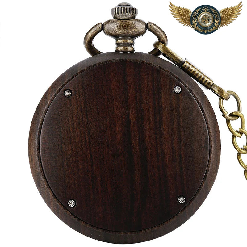 Gousset Néo-Rustique - Quartz Bois Sculpté & Laiton Patiné - Vue 5 - Gousset-heritage