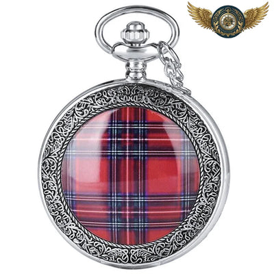 Acheter Gousset Tartan Revival – Clapet Gravé Acier Argenté - Gousset-heritage