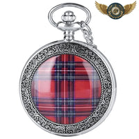 Gousset Tartan Revival – Clapet Gravé Acier Argenté - Gousset-heritage