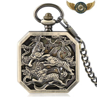 L'Æther - Montre Gousset Mécanique Squelette Octogonale - modèle Bronze - Gousset-heritage