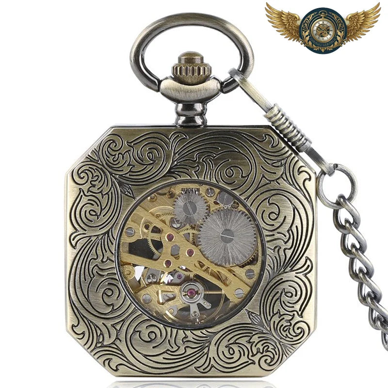 L'Æther - Montre Gousset Mécanique Squelette Octogonale - Vue 12 - Gousset-heritage