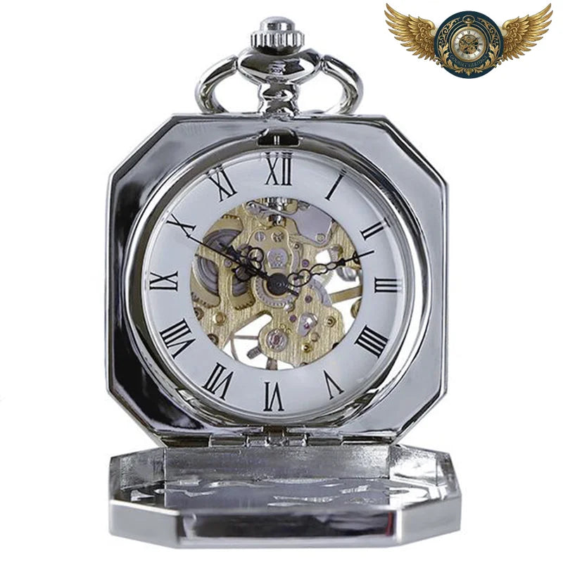 L'Æther - Montre Gousset Mécanique Squelette Octogonale - Vue 2 - Gousset-heritage