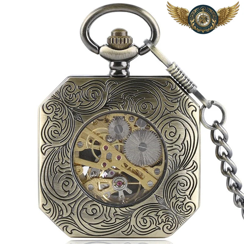 L'Æther - Montre Gousset Mécanique Squelette Octogonale - Vue 7 - Gousset-heritage