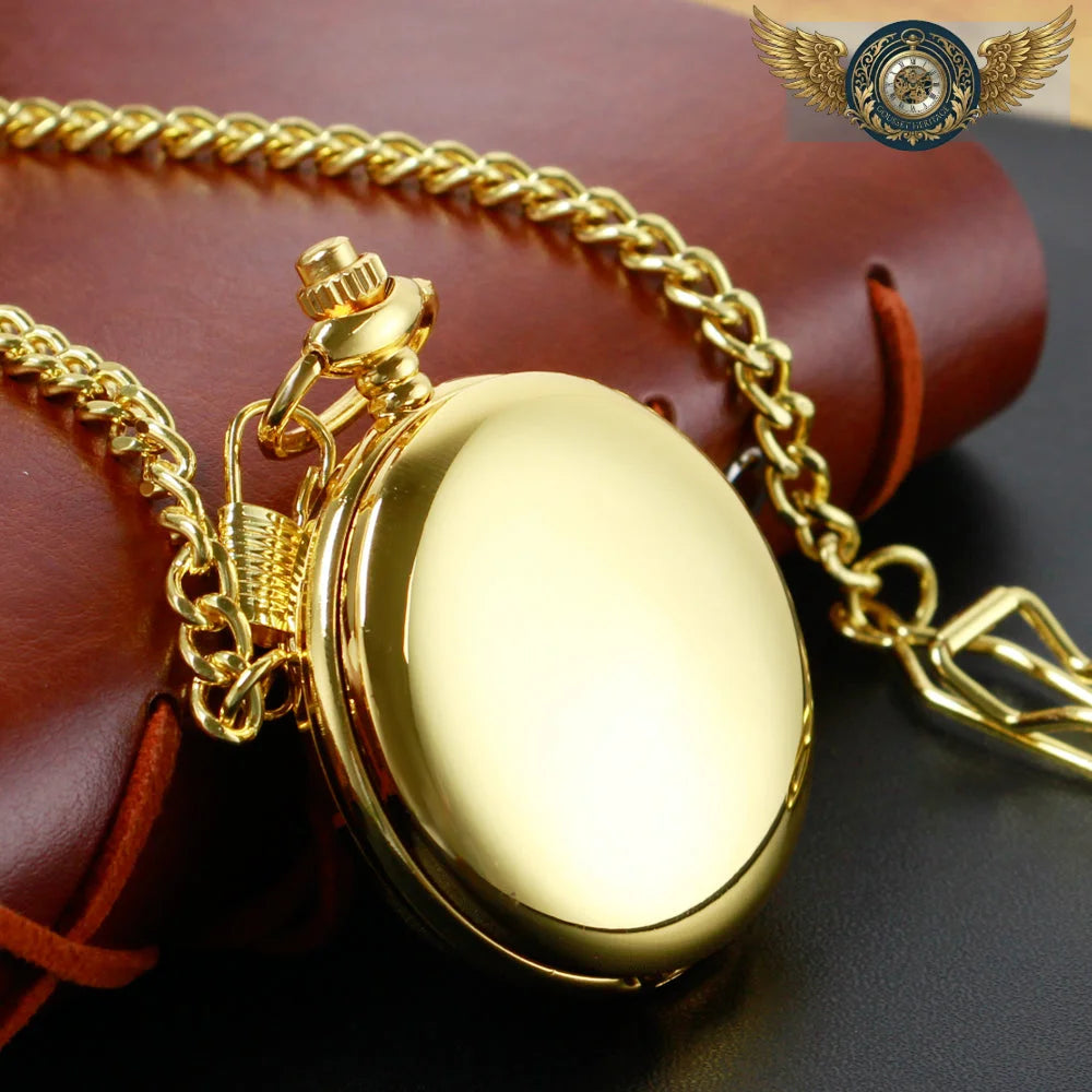 L'Absolu - Montre Gousset Chasseur Acier Poli & Quartz de Précision - Vue 3 - Gousset-heritage