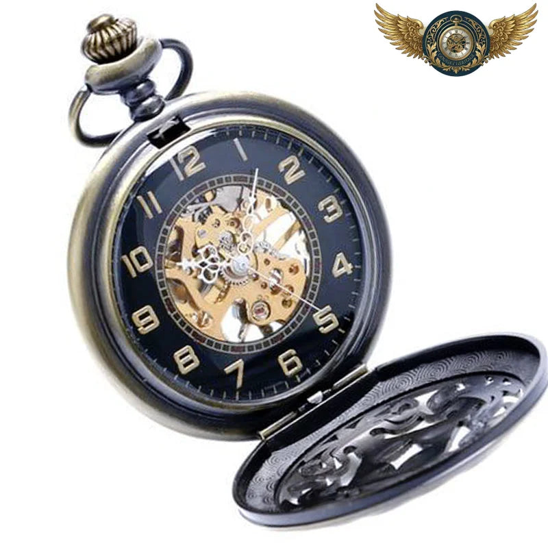 L'Absolu - Montre Gousset Mécanique Fleur de Lys Demi-Chasseur
