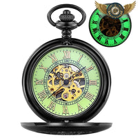 L'Absolu Minuit - Montre Gousset Mécanique Chasseur Noir - Gousset-heritage