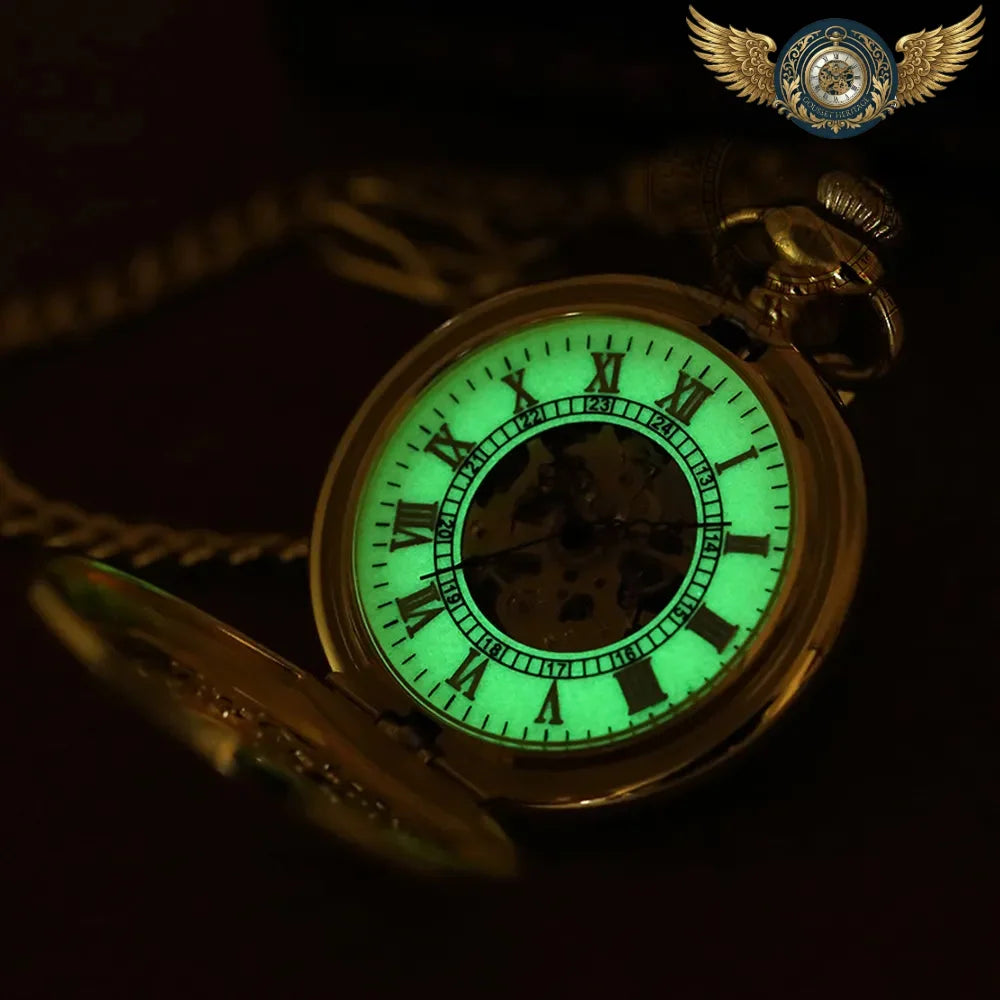 L'Absolu Minuit - Montre Gousset Mécanique Chasseur Noir - Vue 6 - Gousset-heritage