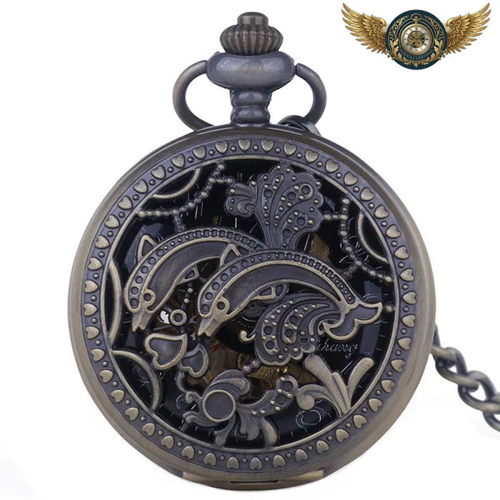 L'Abysse | Montre Gousset Demi-Chasseur Mécanique Bronze - Vue 1 - Gousset-heritage