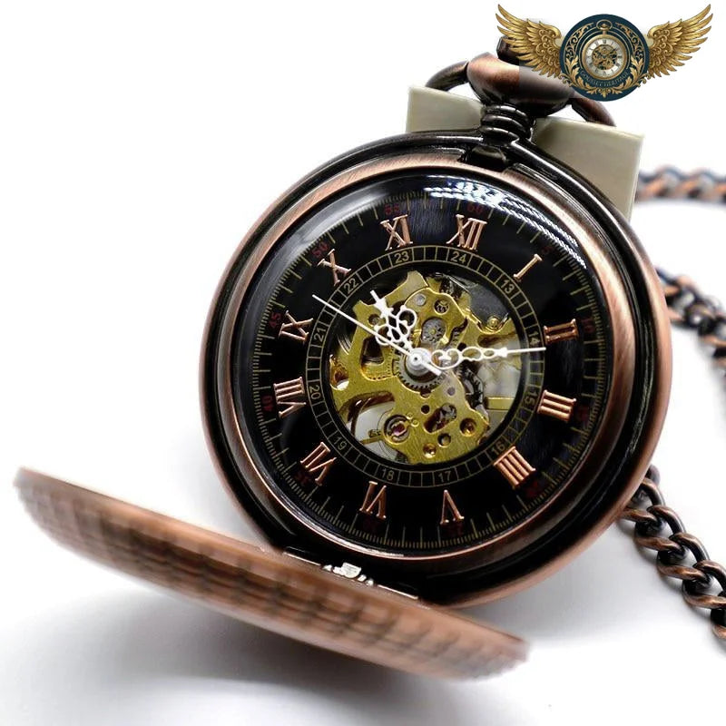 L'Aéronef - Montre Gousset Demi-Chasseur Squelette Cuivre - Vue 2 - Gousset-heritage