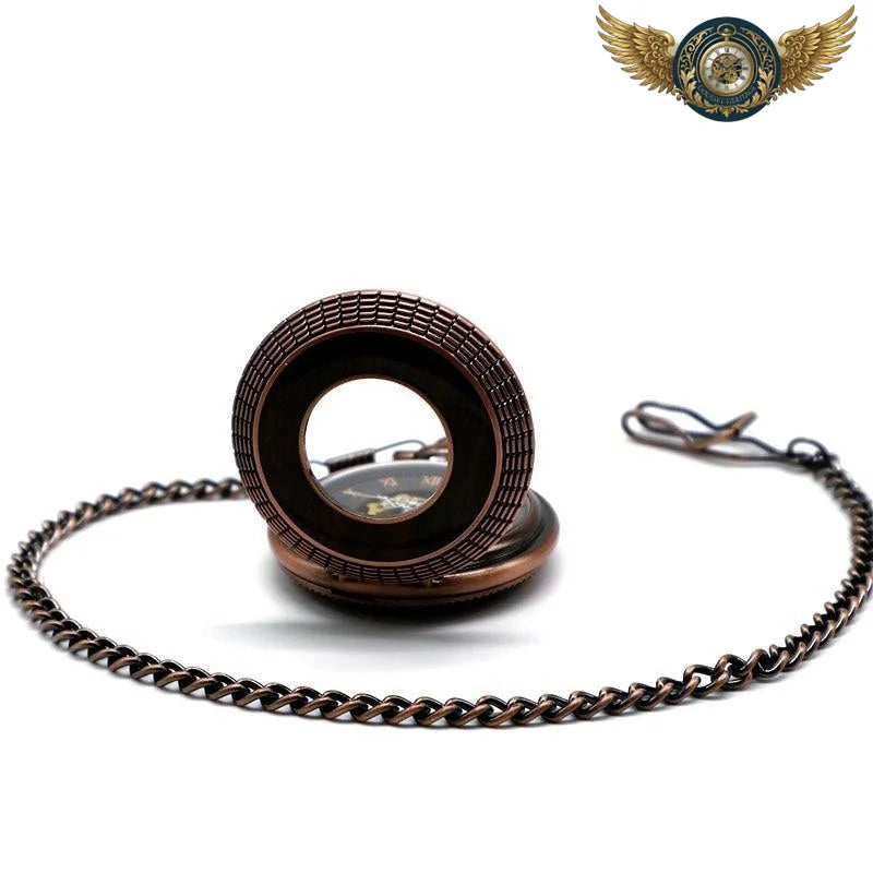 L'Aéronef - Montre Gousset Demi-Chasseur Squelette Cuivre - Vue 4 - Gousset-heritage