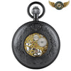 L'Aéronef - Montre de Poche Squelette Mécanique Noire Gunmetal - Vue 3 - Gousset-heritage