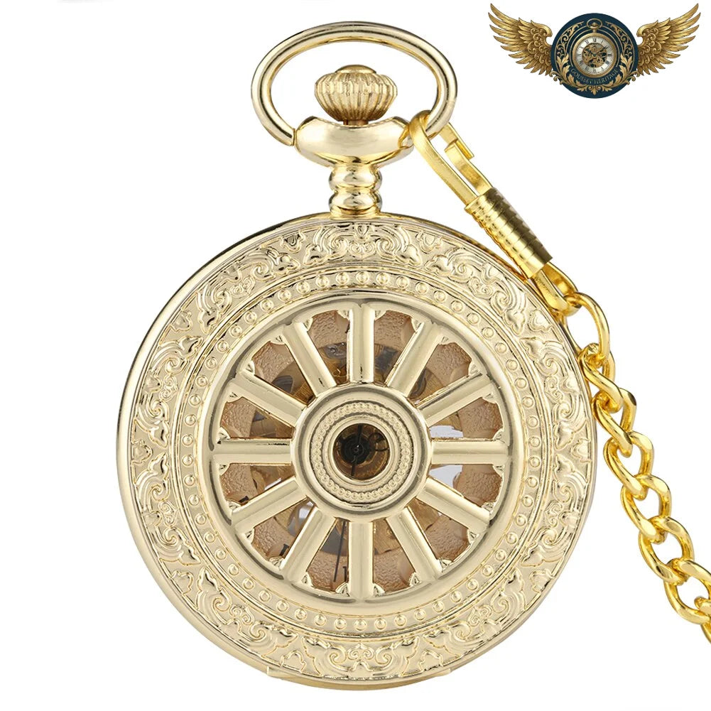 L'Aérostier - Montre à Gousset Demi-Chasseur Mécanique Squelette - gold - Gousset-heritage